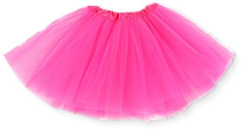 AFCJLTO jupe en tulle pour femme avec couches, Jupe Tutu en Tulle pour Femme et Enfant - Costume Rétro des Années 80 pour Carnaval, Halloween et Fêtes de Noël et Vacances - Disponible en 1 pièce