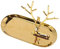 JEWEDECO Schmuck Tablett Ohrsteckerhalter Schmuck Display Platte Hirsch-schmuckregal Ringschale Halskettenständer Elch Schmuckplatte Schmuckschale Ohrringhalter Golden Rostfreier Stahl