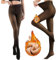 NORMOV Collants chauds pour femmes hiver extensible transparent épais polaire opaque taille haute thermique extérieur (FR/ES, Alpha/lettres, L, TG, Taille normale, Taille normale, Noir(330g(-5-10°C))