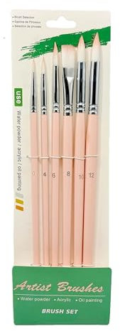 Set de Pinceles Profesionales para Acrílico, Acuarela y Óleo – Kit de Pinceles para Artistas, Principiantes y Manualidades – Cerdas Sintéticas Suaves y Resistentes – Mango Ergonómico – DaLareira
