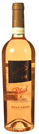Biscardo UVAM Rosé BLUSH Pinot Grigio DOC 0.75 Liter/ErnenWein/Wine