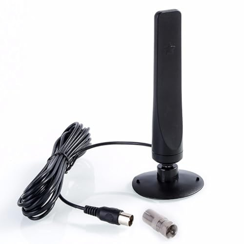 Giuneuow Antena de TV Digital Interior 1080P 1 Uds Amplificador Receptor de Señal Amplificador Antena de TV HDTV Mini Antena DVB-T2