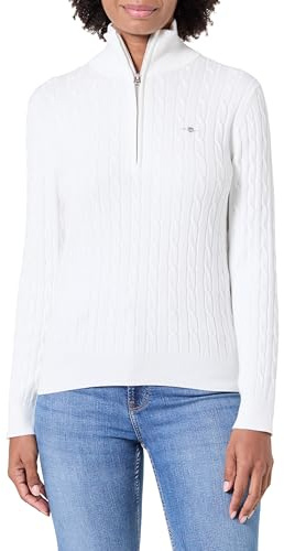 Gant Damen Stretch Cotton Cable Half-Zip Pullover (1er Pack)