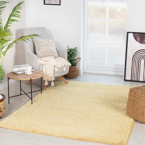 Livabliss Shaggy Teppich Rund Shaggy Teppich - Modern Berber Teppich Wohnzimmer 160 cm Runder Teppich Weich Shaggy Teppiche für Schlafzimmer - Neutral Boho Flauschig Teppich Pflegeleicht Plüsch