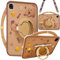 Capybara Kinder Hülle für iPad Pro 11 Zoll (M4 2024 5th Gen)/Pro 11 2022/2021/2020/2018 (4th /3rd /2nd/1st Gen), mit Bleistifthalter, 360° Drehbarer Griffständer
