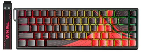 AULA WIN68HE Rapid Trigger Gaming Tastatur mit Kabel,Hall Effect Magnetic Switches,0,01mm RT-Genauigkeit,Einstellbare Betätigung,8000Hz,RGB,60% Mechanische Tastatur