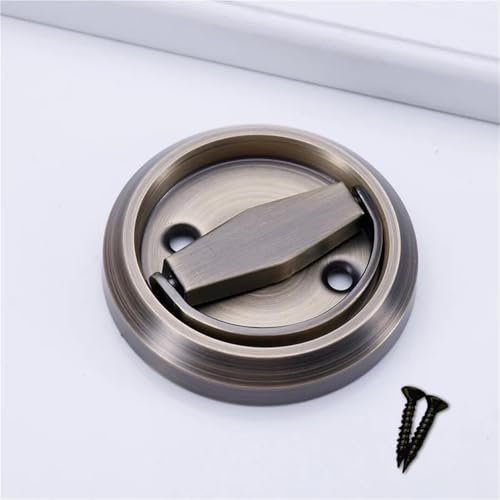 Unsichtbare Tür Pull Ring Schlösser Versteckte Türschloss Schiebetür Schloss Holztür 1Pcs(Single bronze)