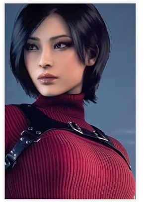 Leinwand-Poster, Motiv: Resident-Evil Ada Wong 1, Wandkunst, Dekor, Bild, Gemälde für Wohnzimmer, Schlafzimmer, Dekoration, ungerahmt, 30 x 45 cm