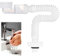 Jortmrd Sifone da 1 1/4 Pollici, Sifone Lavabo Bagno, Tubo Scarico Lavandino Sostituibile per Bagno/Cucina, Sifone Salvaspazio Lavabo Bagno con Chiusura Ermetica (Bianco)