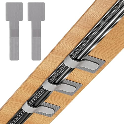 HSEANWWW Lot de 20 serre-câbles de bureau, serre-câbles auto-adhésifs, organiseur de câbles, pince-câbles de bureau, support de câbles TV (gris, lot de 20)