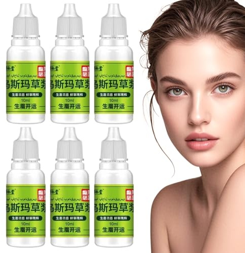 6pcs USMA -Gras -Extrakt Essenz, Cilia -Wachstum nahrhafte Flüssigkeit für Haare Augenbrauen Haarausfall Serum