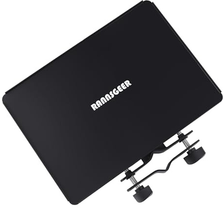 Rannsgeer Microphone Stand Tray, 10.8 X 7.8 | Heavy Duty Steel, Clamp-On, Accessory Shelf for Mic Stand