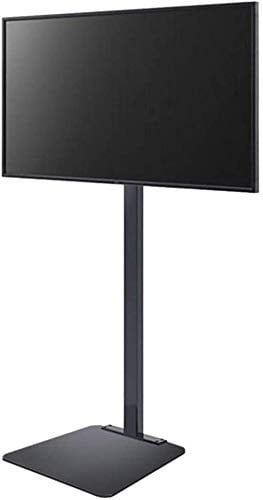 Support TV mobile pour TV de 65 pouces, réglable, robuste, pivotant, support au sol pour meuble d'angle Plasma/LCD/LED/OLED - Noir