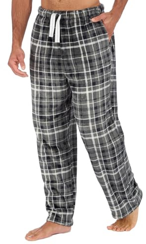 undercover lingerie Boys Fleece Lounge Pants 15C710 Black Check 11-12 Years