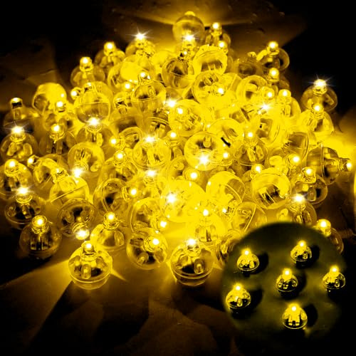 HuaMuDM LED Ballons Lichter,120 Stück Mini LED Ballonlichter Warmweiß | Ballonlichter,Runde Ballons Lichter,Immer Hell,Hochzeit,Hallowee,Party Deko,Weihnachtsdeko,Geburtstagsdeko