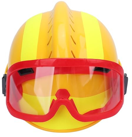Hyuduo Rettungshelm F2, Verstellbarer PC-Schutzhelm mit 360-Grad-Reflexstreifen und Stirnlampe für die Sicherheit bei der Brandbekämpfung, Im Baugewerbe und Im Bergbau (Yellow)