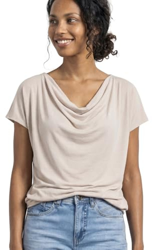 Damen Silk-Look Shirt mit Waterfall-Front