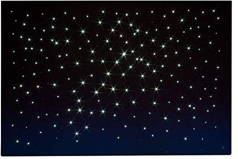 Cielo Luminoso a LED con Funzione Touch, Fibra Ottica, Alimentato a Batterie, Accessorio per Presepe 40x60x2,5 cm - Made in Italy (Cielo luminos)