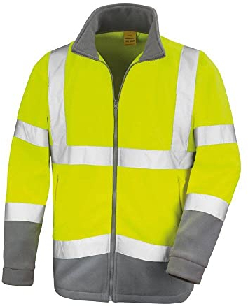 Result Herren Safeguard Micro Fleece Jacke, Gelb (Gelb/Wg Grau), XXXXL
