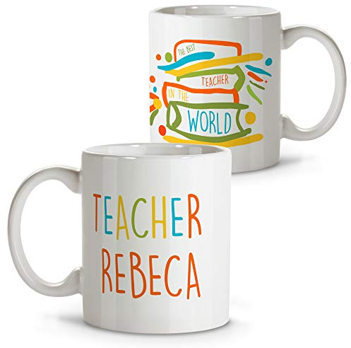LolaPix Tazas con Mensajes. Regalos para Profesores. Taza Personalizada. Varios diseños. Mejor Profesor del Mundo