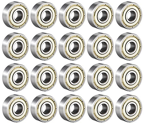 sourcing map 20 Stück 606ZZ Kugellager Doppelschild 6mmx17mmx6mm Kohlenstoffstahl Z1