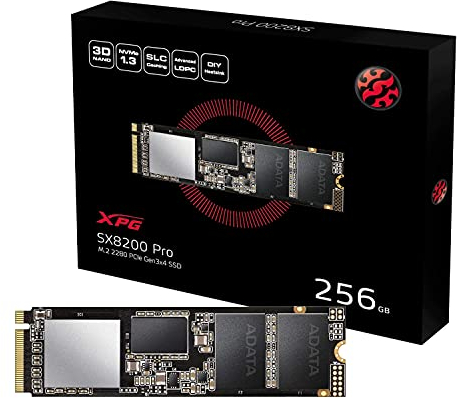ADATA XPG SX8200 Pro 256GB M.2 Gaming Solid State Drive (SSD), black