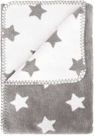 kids&me® warme Babydecke Oeko-TEX - graue Decken für Babys 100% Bio-Baumwolle Made in Germany - kuschelige Baumwolldecke (KBA) 75x100cm - Baby-Wolldecke für Jungs und Mädchen