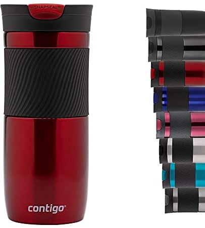 Contigo Mug Isotherme Byron Snapseal, 470ml, Mug de Voyage en Inox Isotherme, Travel Mug, Gobelet Cafe, Tasse à Thé sans BPA avec Couvercle Facile à Nettoyer