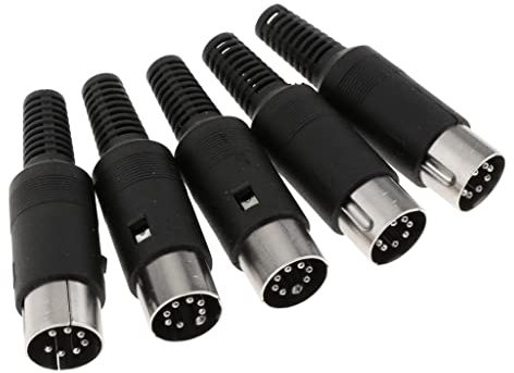 #N/a Mini DIN Pin Macho Jack Audio Jack Conector para - Negro, 7 Pin
