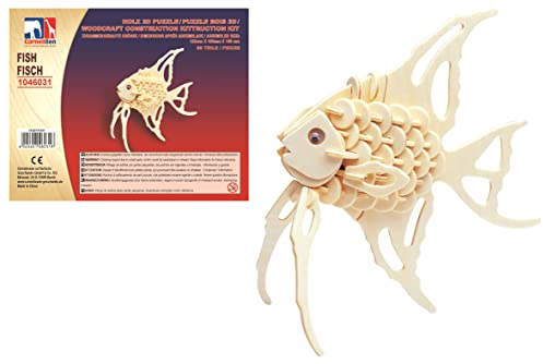 Cornelißen - 1046031 - 3D Puzzle, Holz, Fisch, 66 Teile, 18,2cm x 10,5cm x 19,5cm