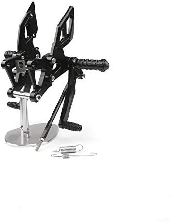 Bruce & Shark Commandes reculées de Moto réglables Ensembles arrière Repose-Pieds Repose-Pieds Noir adapté pour Ya-maha YZF R25 R3 2014-2016