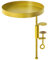 Rivanto® Runde Fensterbankhalterung Gold M, Fensterbankklemme, L 18 x B 18 x H 24,6 cm