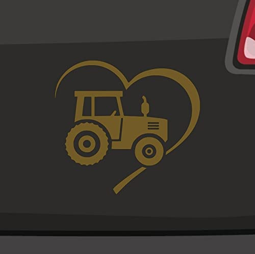 Herz Traktor Aufkleber -6 Größen 21 Farben- Landwirt Trekker Zugmaschine Love