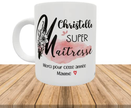 Mug Super Maitresse, mug personnalisé maitresse - Cadeau fin d'année scolaire