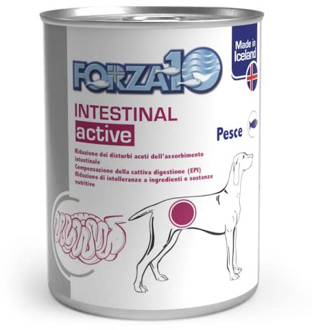 Forza 10 Intestinal Active Hundefutter Nassfutter für Hunde bei Darmproblemen mit Fisch, 390 g