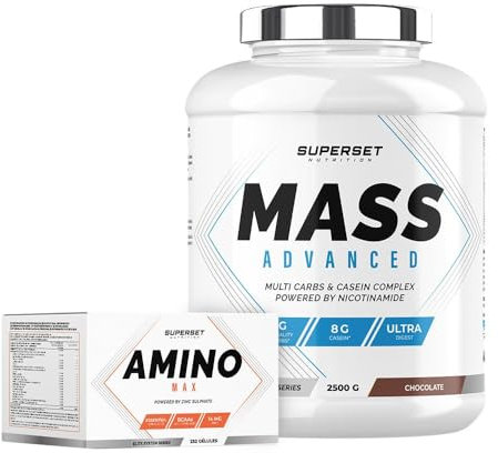 Superset Nutrition | Programme Prise De Masse Débutant - Mass Advanced 2,5kg Chocolat - Amino Max