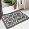 CHICHIC Schmutzfangmatte 60 x 90 cm, Fussmatte Innen rutschfeste & Maschinenwaschbare Fußmatte mit Wasserabsorbierend, Sauberlaufmatte für Haustür, Flur und Eingangsbereich, Grau
