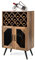 GIANTEX Cantinetta Porta Bottiglie da Vino 3 Scaffali Spazio per 10 Bottiglie, Credenza per Sala da Pranzo, Soggiorno, Cucina, 60x35x95 cm, Marrone