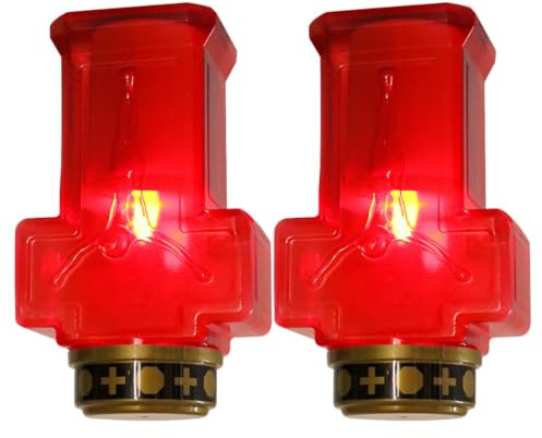 OSALADI 2stücke Batteriebetriebene Led Kerzenlichter Dekorative Kreuz Kerzen Lichter Für Friedhof Wiederverwendbar Für Alltag Und Feste