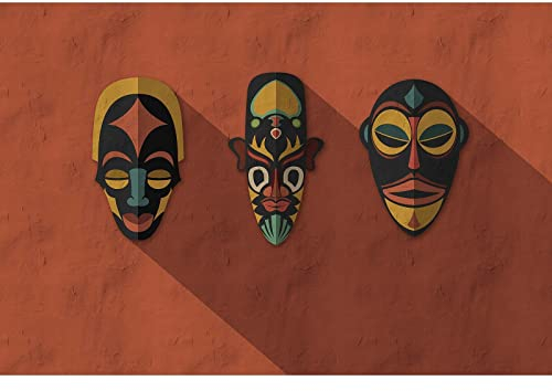 BRICOFLOR | Afrika Fototapete im Ethno Chic | Terracotta Tapete afrikanisch ideal für Esszimmer und Wohnzimmer | Vliestapete in Rot Braun | 400 x 270 cm