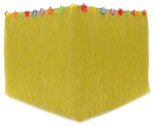 Glitter Dekoration Tisch Rock Tischrock DIY Gras Bast Fransen Banner Tischrock Geeignet for Geburtstag Hochzeit Party Gartendekoration (Color : Yellow)