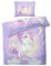 ZDABAOEC Lila Einhorn Kinderbettwäsche 100x135 Mädchen, Mond Sterne Regenbogen Kinder Baby Bettwäsche 2er Set - 100% Microfaser Bettbezug + 1 Kissenbezug 40x60, mit Reißverschluss, Wende Motiv