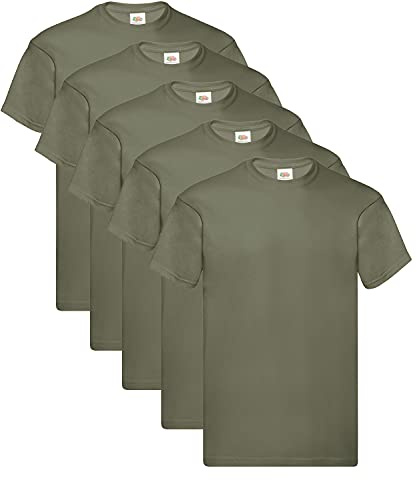 Fruit of the Loom, shirt, 5 Olive + 1 Hl Purchase Notepad, 3XL