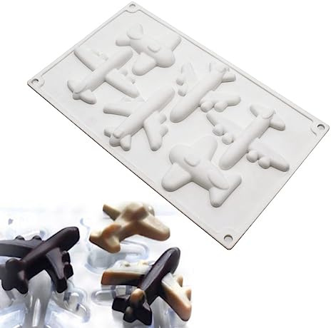 Moule en silicone pour gâteau, pâtisserie, chocolat, chocolat, bonbons, chocolat, accessoires de cuisine (avion P_30 x 2 x 0,132 cm)