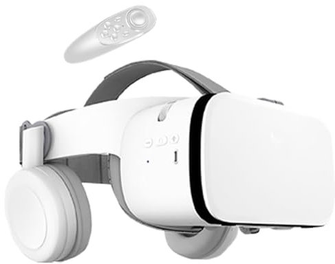 3D Virtual Reality VR Headset, VR Glasses Goggles with Bluetooth Headset, Compatible with iOS/Android, for iPhone Apple Android mobile phones, for iPhone/Samsung Movies and Games