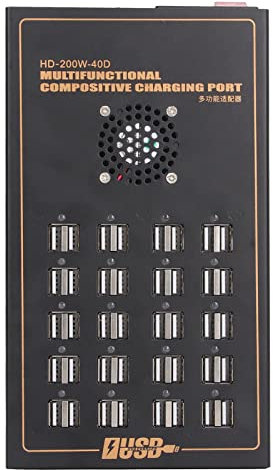 Miskall Powered USB Hub, Industrial Powered USB Hub,Powered USB Hub 20 Port USB Data Hub Splitter Charging Port Power Adapter 170V‑240V