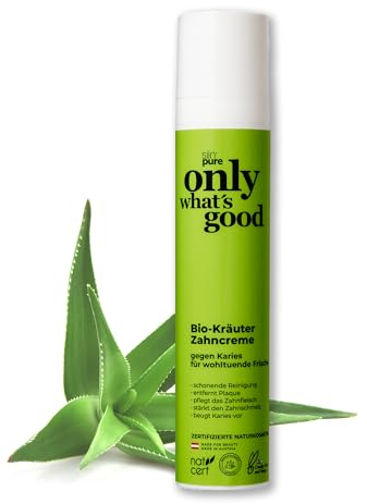 Only what's good Bio Kräuter Zahncreme Bio Zahnpasta entfernt wirksam Plaque & Karies - schützt und pflegt Zahnfleisch - Naturkosmetik Zahncreme - Zahn Creme - aus Österreich
