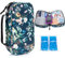 YOUSHARES Insulin Kühltasche mit 2 Kühlakku - 21*11.5*6CM Tragbar, aber großes Fassungsvermögen Medikamenten Etui für Diabetiker Halten Sie die Vorräte Sicher und Kalt Diabetes Tasche (Blaue Kamelie)