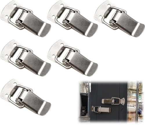 MenYiYDS - 6Pcs Serrure de Tension, Serrure de Tension en Acier Inoxydable 56 mm avec vis, Serrure à Levier, Serrure de boîte, Serrure de Couvercle pour boîte à Outils tiroir Coffre Armoire