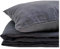 JOWOLLINA Natur Leinen Bettwäsche-Set Soft Washed Finish 180mg2 (Night Shadow, 135x200 cm, 40x80 cm)